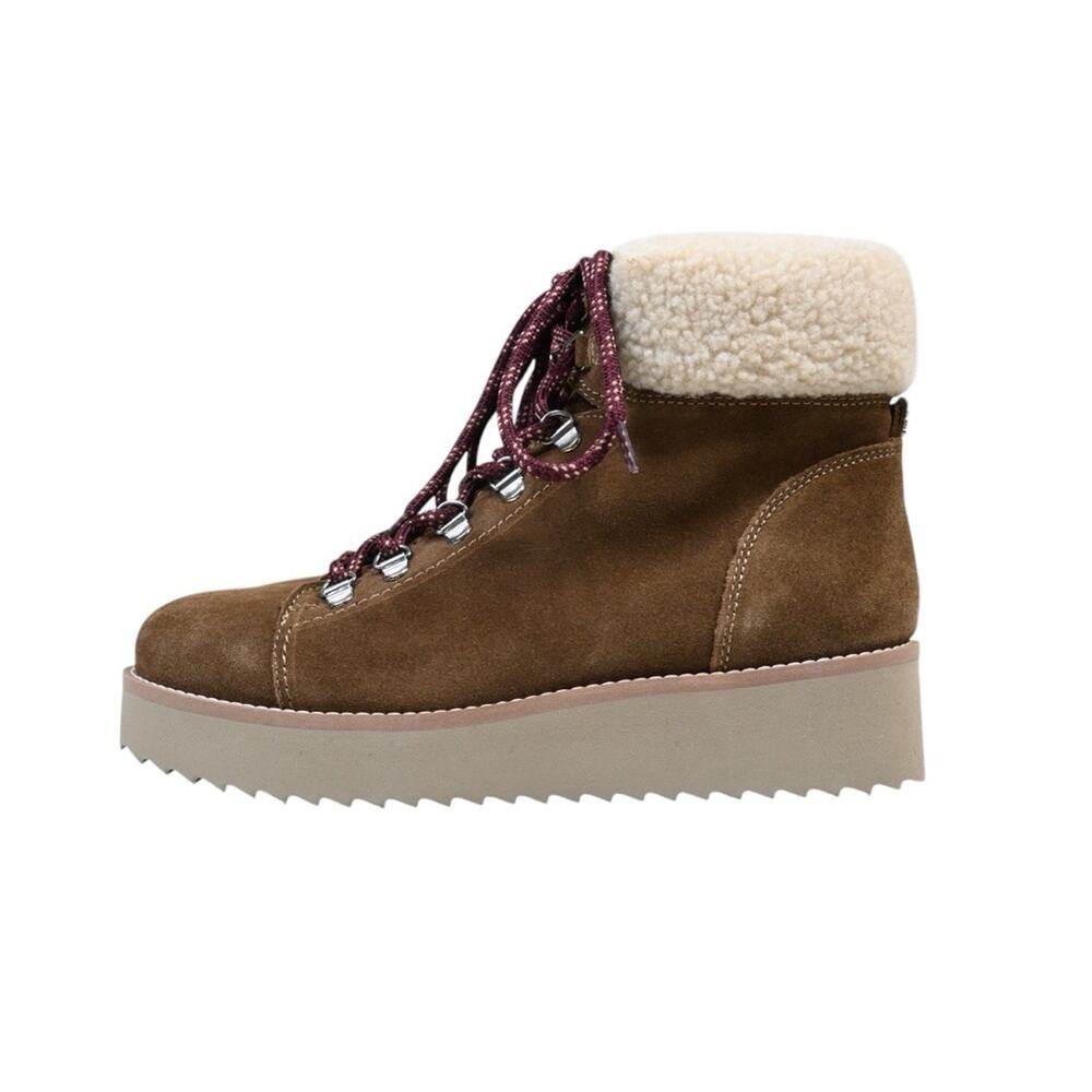 Sam Edelman Womens 8.5 Franc Suede Hiking Suede Boots in Toffee NEW